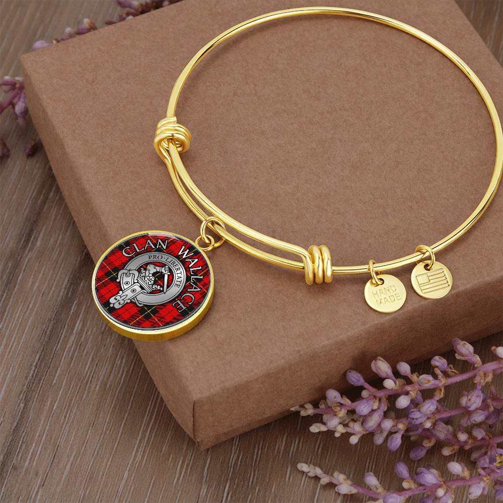 Clan Wallace Crest & Tartan Bangle