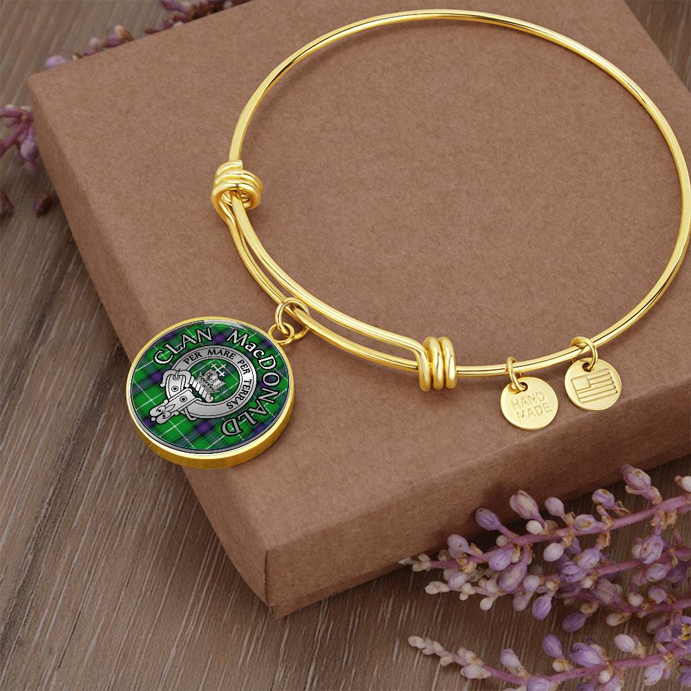 Clan MacDonald Crest & Tartan Bangle