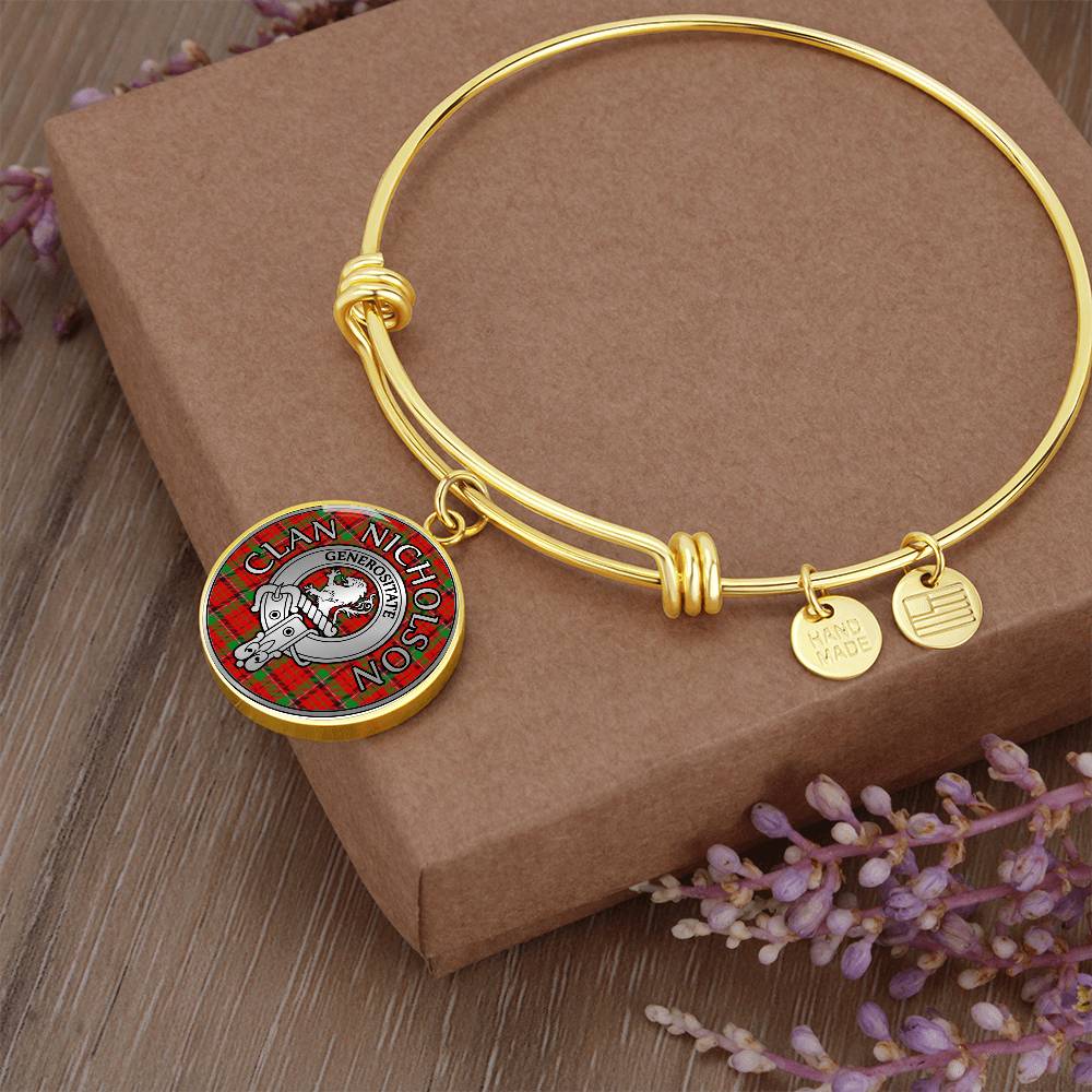 Clan Nicholson Crest & Tartan Bangle