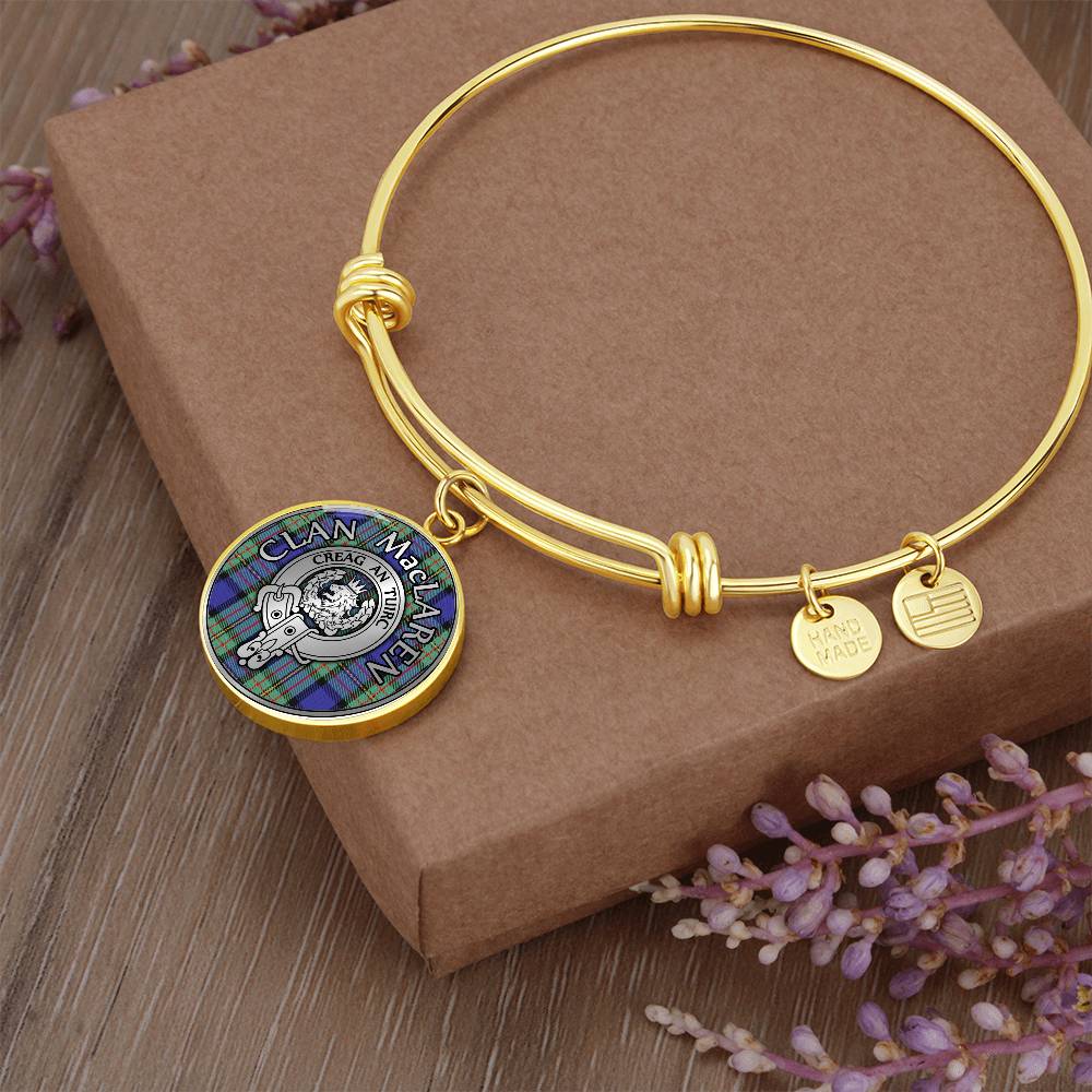 Clan MacLaren Crest & Tartan Bangle