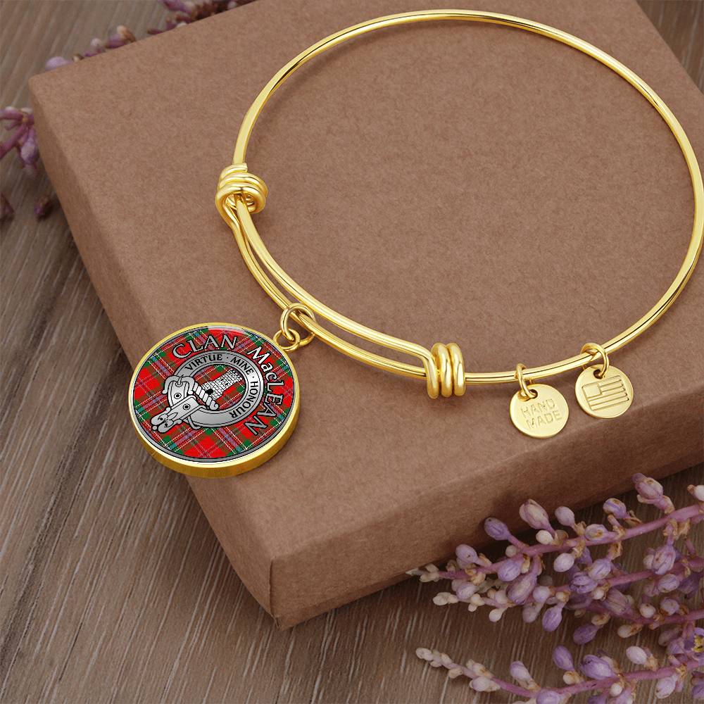 Clan MacLean Crest & Tartan Bangle