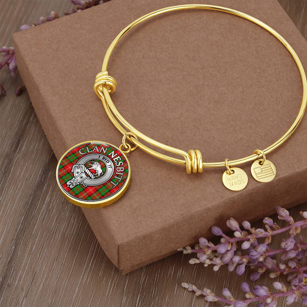 Clan Nesbitt Crest & Tartan Bangle