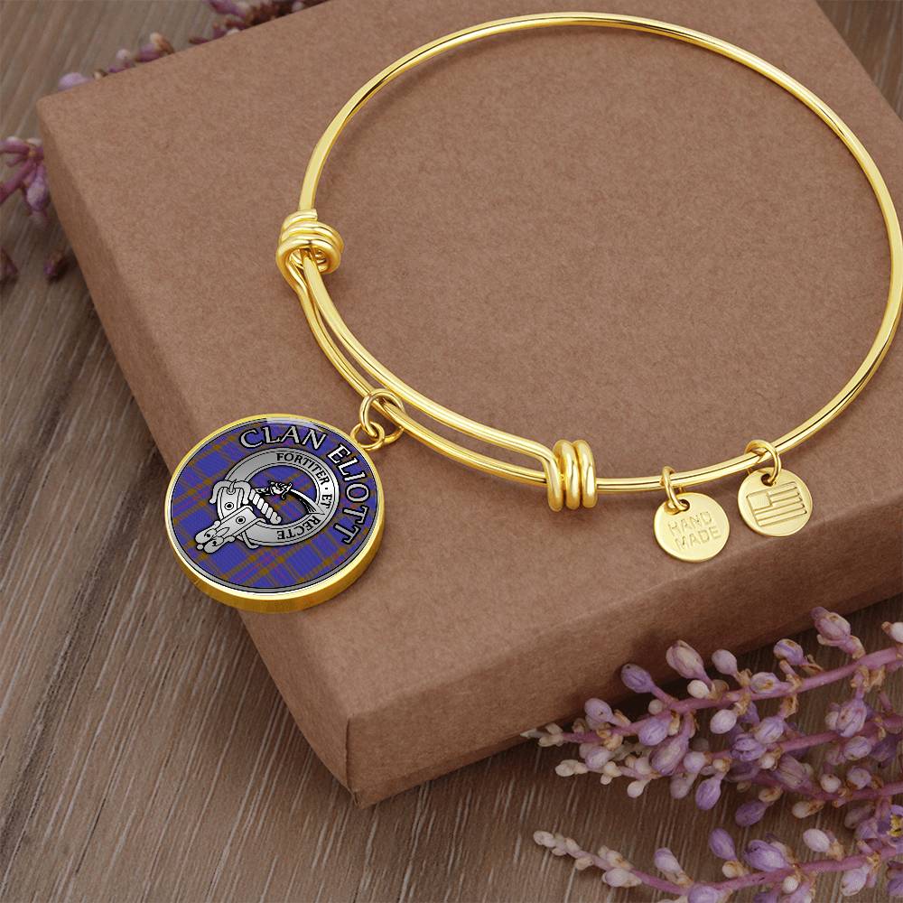 Clan Eliott Crest & Tartan Bangle