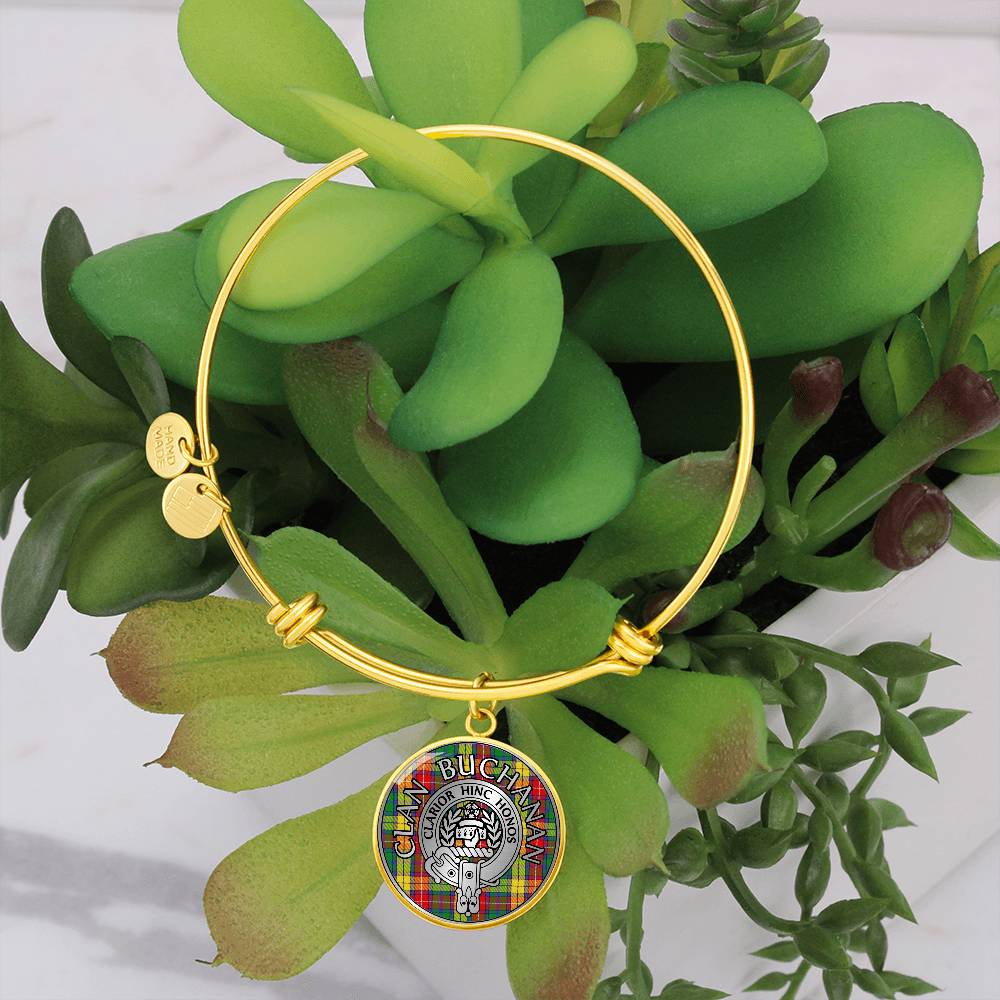 Clan Buchanan Crest & Tartan Bangle