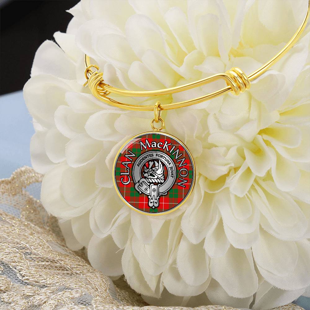 Clan MacKinnon Crest & Tartan Bangle