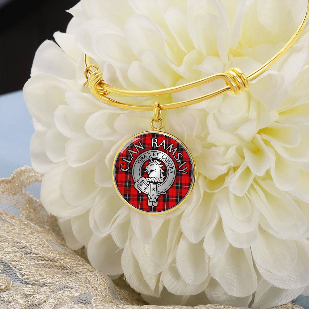 Clan Ramsay Crest & Tartan Bangle