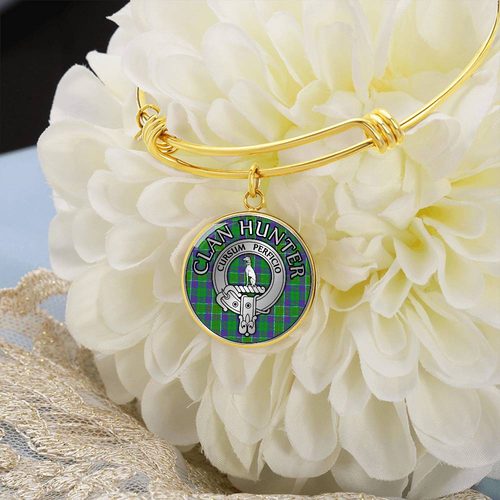 Clan Hunter Crest & Tartan Bangle