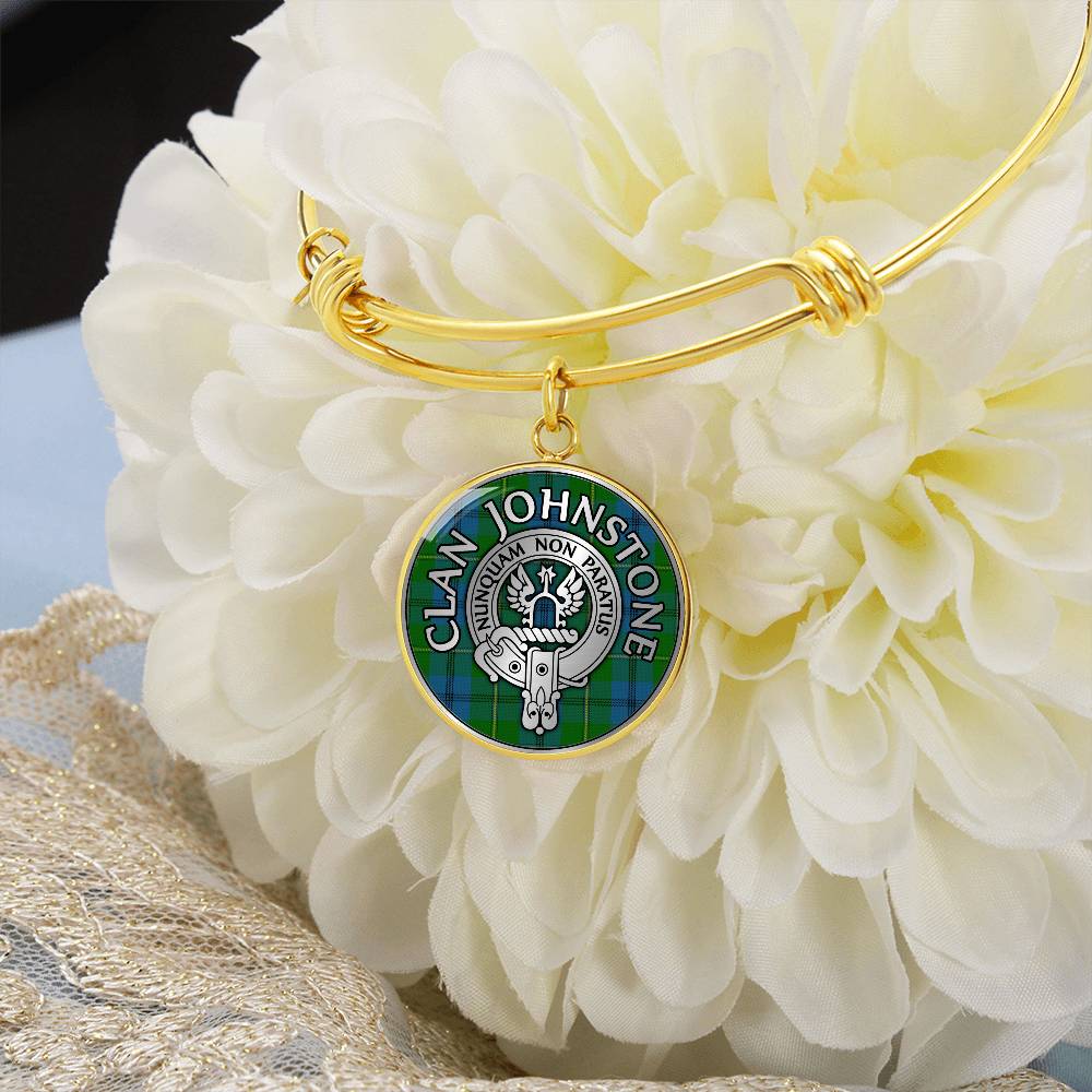 Clan Johnstone Crest & Tartan Bangle