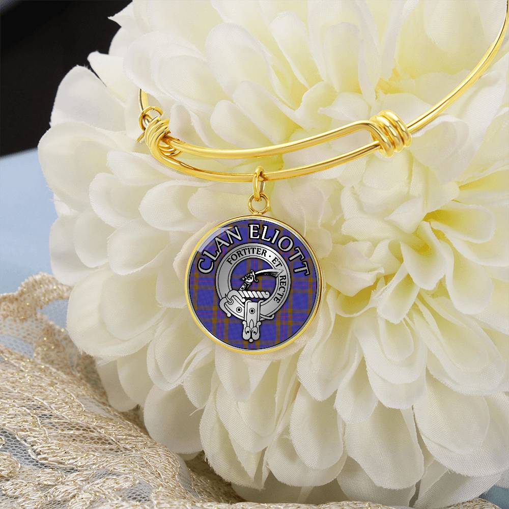 Clan Eliott Crest & Tartan Bangle