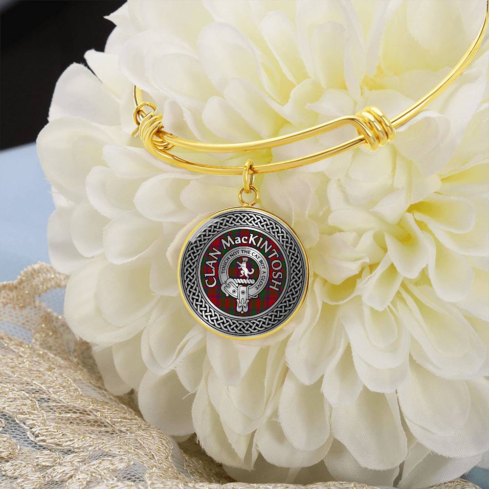 Clan MacKintosh Crest & Tartan Knot Bangle