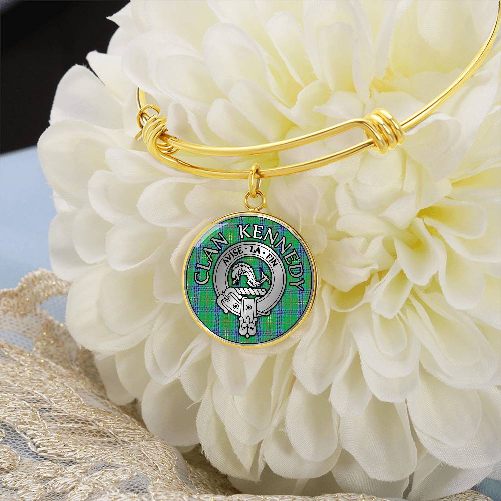 Clan Kennedy Crest & Tartan Bangle