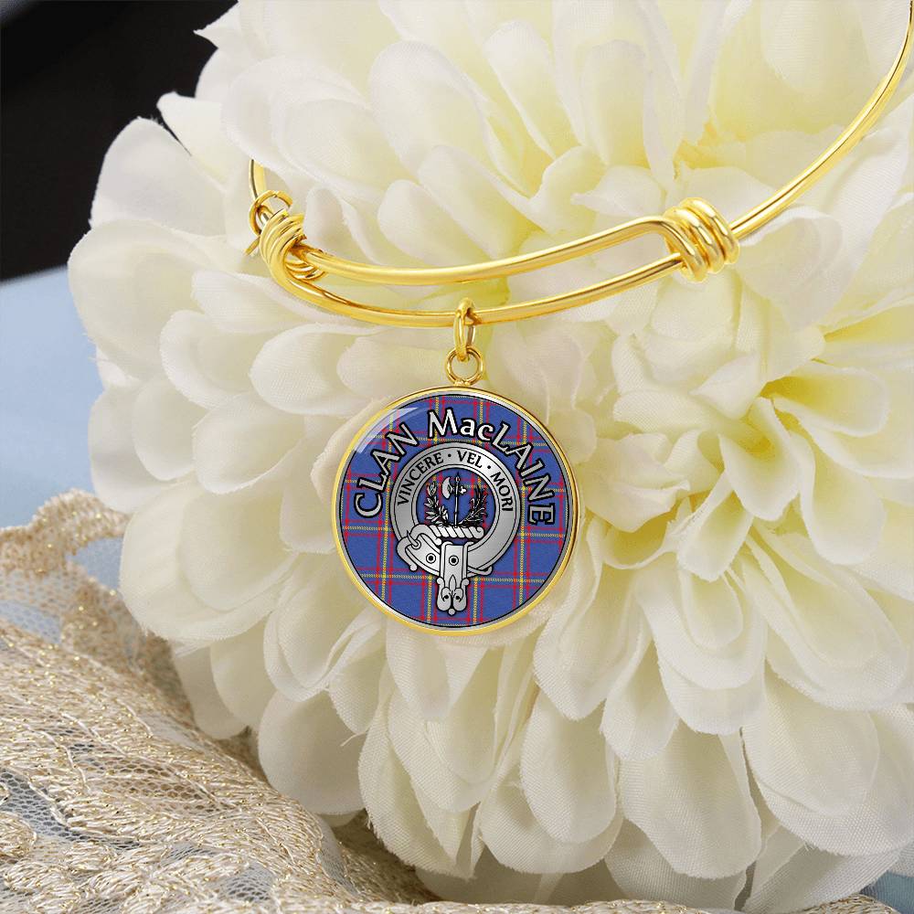 Clan MacLaine Crest & Tartan Bangle