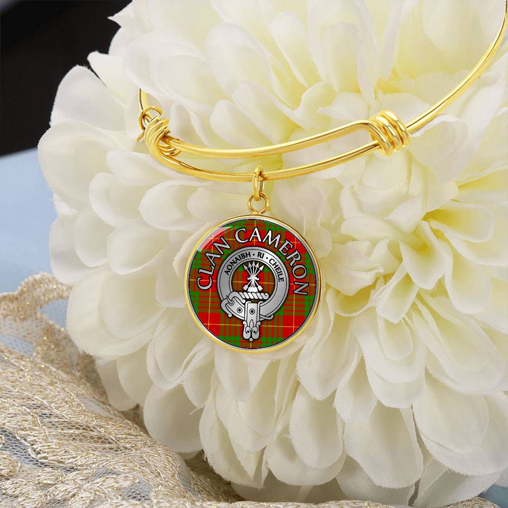 Clan Cameron Crest & Tartan Bangle