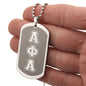 ΑΦΑ- Alpha Phi Alpha - Etched Dog Tag B