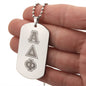 ΑΔΦ - Alpha Delta Phi - Etched Dog Tag