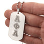 ΑΦΑ- Alpha Phi Alpha - Etched Dog Tag