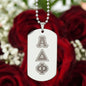 ΑΔΦ - Alpha Delta Phi - Etched Dog Tag