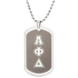 ΑΦΔ - Alpha Phi Delta - Etched Dog Tag B