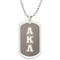 ΑΚΛ - Alpha Kappa Lambda - Etched Dog Tag B