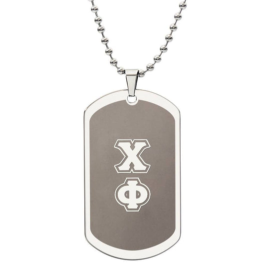 ΧΦ - Chi Phi - Etched Dog Tag B