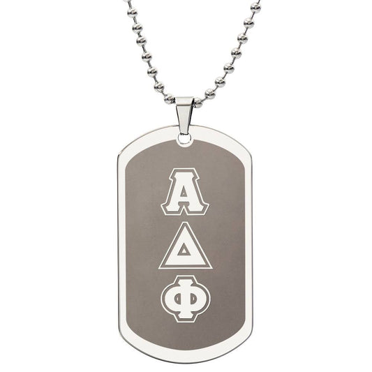ΑΔΦ - Alpha Delta Phi - Etched Dog Tag B