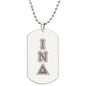 ΙΝΔ - Iota Nu Delta - Etched Dog Tag