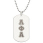 ΑΦΑ- Alpha Phi Alpha - Etched Dog Tag
