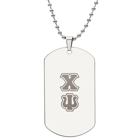 ΧΨ - Chi Psi - Etched Dog Tag