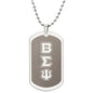 ΒΣΨ - Beta Sigma Psi - Etched Dog Tag B