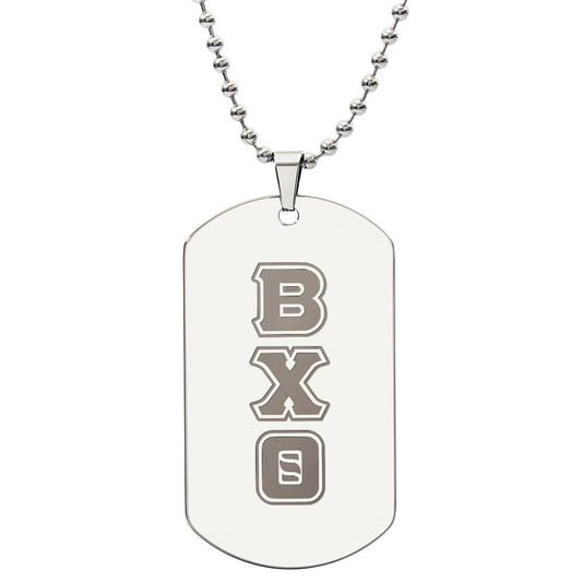 ΒΧΘ - Beta Chi Theta - Etched Dog Tag