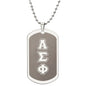 ΑΣΦ - Alpha Sigma Phi - Etched Dog Tag B