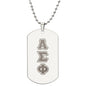 ΑΣΦ - Alpha Sigma Phi - Etched Dog Tag