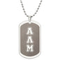 ΑΛΜ - Alpha Lambda Mu - Etched Dog Tag B
