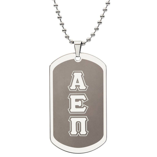 ΑΕΠ - Alpha Eta Pi - Etched Dog Tag B