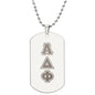 ΑΔΦ - Alpha Delta Phi - Etched Dog Tag