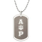 ΑΨΡ - Alpha Psi Rho - Etched Dog Tag B