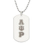 ΑΨΡ - Alpha Psi Rho - Etched Dog Tag