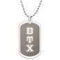 ΒΥΧ - Beta Upsilon Chi - Etched Dog Tag B