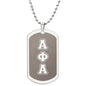ΑΦΑ- Alpha Phi Alpha - Etched Dog Tag B