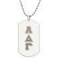 ΑΔΓ- Alpha Delta Gamma - Etched Dog Tag