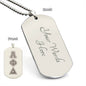 ΑΦΔ - Alpha Phi Delta - Etched Dog Tag