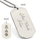 ΑΔΦ - Alpha Delta Phi - Etched Dog Tag