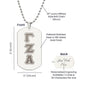 ΓΖΑ - Gamma Zeta Alpha - Etched Dog Tag