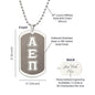 ΑΕΠ - Alpha Eta Pi - Etched Dog Tag B