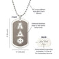 ΑΔΦ - Alpha Delta Phi - Etched Dog Tag B