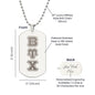 ΒΥΧ - Beta Upsilon Chi - Etched Dog Tag