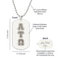 ΑΤΩ - Alpha Tau Omega - Etched Dog Tag