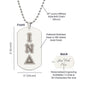 ΙΝΔ - Iota Nu Delta - Etched Dog Tag