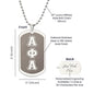 ΑΦΑ- Alpha Phi Alpha - Etched Dog Tag B