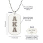 ΑΚΛ - Alpha Kappa Lambda - Etched Dog Tag